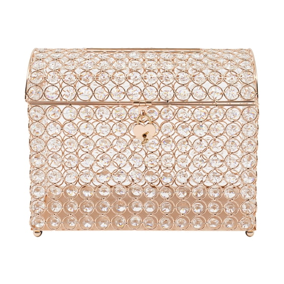 Miumaeov Wedding Card Box Money Card Gift Card Storage Organizer Box with Heart Lock