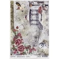thumbnail image 1 of Ciao Bella Rice Paper Sheet A4 5/Pkg-Frozen Garden, Frozen Roses CBRP136, 1 of 2