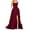 D-Red, variant on Adeawade Women Summer Dresses Sleeveless Prom Dresses Ladies Long Round Neck Halter Backless Spaghetti Party Prom Dress Side Slit Wedding Evening Party Dress With Pockets Basic Wear M White