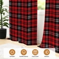 thumbnail image 5 of Tchckioa Christmas Red Grid Blackout Curtains for Bedroom,2 Panels Privacy Protection Grommet Drapes,42x63 Inch, 5 of 7