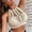 Beige, variant on New Crochet Bustier Beach Top Hollow Out Vest Sexy Adjustable Pads Tropical Summer Swimwear Cover Up Party Crop Top