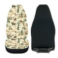 thumbnail image 4 of ZIATUBLE Cowboy Cactus Car Seat Covers Full Set of 2 Anti Slip Front Seat Cover Saddle Blanket Easy to Install Vehicle Seat Protector Car Covers for Most Cars SUV Sedan Auto Interior Accessories, 4 of 7