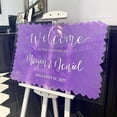 thumbnail image 5 of Customized Wedding Party Welcome Sign Glossy Paint Backing Text UV Print 16"*24", 5 of 6