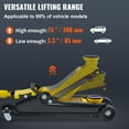 thumbnail image 3 of VEVOR Floor Jack, 2.5 ton Low Profile Floor Jack, Heavy-duty Steel Racing Floor Jack With Single Piston Lift Pump, Floor Jack Lifting Range 85 mm-380 mm, 3 of 9