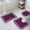 Purple, variant on White Greek Key Bath Mat 3 Piece Bathroom Rug Set, Geometric Greece Ancient Farmhouse Geo Non Slip Bath Rug Contour Mat and Toilet Lid Cover, Absorbent Shower Mats Soft Bath Rugs and Mats Sets