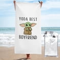 thumbnail image 1 of Toalla de playa con el mejor novio de todos los tiempos, regalo divertido de cumpleaños, toallas de baño de microfibra, manta de playa suave para desfiles, natación, yoga, mujeres y hombres, 1 of 4