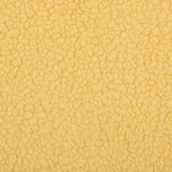 NAMZI 1 Yard x 63in Plush Fleece Fabric, Lambskin-Like Faux Fur Material, Thermal Lined for DIY Sewing & Handmade Crafts, Yellow