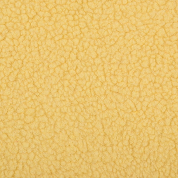 XmhyTop-A 1 yarda de tela sintética de lana sintética para coser, textura suave para manualidades, decoración del hogar, proyectos de ropa, color amarillo