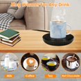 thumbnail image 5 of Tea cup Warmer - 2 Temp. Settings, Portable, Beverage Warmer for Office & Desk(black,11.5*11.5*2cm), 5 of 5