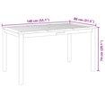 thumbnail image 4 of vidaXL 5 Piece Garden Dining Set Solid Wood Acacia, 4 of 5