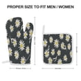 thumbnail image 2 of Flower Glory Evening Oven Gloves And Pots Stand Set Oven Gloves And Pot Racks Pot Racks And Oven Gloves Set, 2 of 9