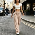 thumbnail image 6 of UKHCCC Wide Leg Sweatpants for Women High Waist with Elastic Drawstring Casual Pants Flowy Lounge Trousers Soft Cotton Cozy Loungewear Joggers S-3XL, 6 of 9