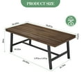 thumbnail image 2 of 71 Inch Modern Farmhouse Rectangular Dining Table, Adjustable Feet, Seats 6 to 8, Ideal for Kitchen Dining Living Room, Black Wood Color Brown Grey, 2 of 10