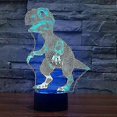 thumbnail image 1 of Lámpara de dinosaurio 3D, luz nocturna LED, Plug and Play, 7 colores cambiantes, lámpara de luz nocturna hy, 1 of 5