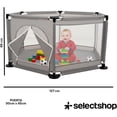 thumbnail image 2 of Corral De Multi-Juegos Hexagonal Para Bebes Niños Corralito Para Bebé Juego De Parque Infantil Parque Para Bebés Malla Suave y Transpirable Anticaída (Gris), 2 of 7