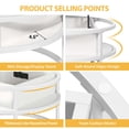 thumbnail image 4 of Round Lift Top Coffee Table, Center Tables with Storage for Living Room/Home Office, White and Brown, 4 of 5
