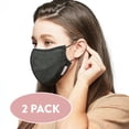 thumbnail image 2 of Shero 6-Layer Copper-Infused Face Mask With Nose Wire, Washable and Breathable Filtered Face Mask, Black, M/L (2-PACK), 2 of 7