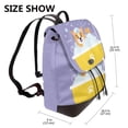 thumbnail image 2 of Easygdp Corgi Washing in Bathtub Mochila de Cuero para Mujeres, Bolso de Hombro, Bolsos de Mano de Moda para Trabajo y Viajes, 2 of 4