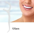 thumbnail image 3 of Floss 120pcs Portable Teeth Stain Removal Floss Disposable  Floss Stick Oral Care Tool, 3 of 8