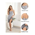 thumbnail image 5 of DreamFish Women's Sleepwear Nightgown Adjustable Spaghetti Strap Nightshirt Sleeveless Soft Loungewear with Ruffle Hem, 5 of 6