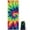 Rainbow Tie Dye, variant on Colorful Tropical Leaf Pattern Hot Yoga Mat Towel Non Slip for Hot Yoga - Quick-Drying Yoga Mat Cover with 4 Corner Pockets with Travel Bag - Hot Yoga Towel Non Slip 70"x26"