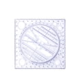 thumbnail image 1 of Matsuzay Regla giratoria Construcción Plantilla de geometría estéreo Dispositivo de medición de dibujo Reglas de papelería Accesorios Estudiante Artesanía Azul Matsuzay HA012296-02, 1 of 6