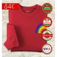 thumbnail image 2 of S4E Men's Rainbow Flag LGBTQ Gay Pride Crewneck Sweatshirt X-Large Red, 2 of 4