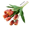 thumbnail image 2 of WZXPWT 12.4" Bloom 9-Head Tulip Bouquet, Realistic PU Wedding Centerpiece - Multi-Use Artificial Flowers for Home/Café/Wedding Décor (Watermelon Red), 2 of 6
