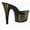 Black/Gold, variant on Ellie Shoes E-709-Space 7 Inch Womens Glitter Mule. 5 / Clear