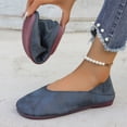 thumbnail image 2 of Gpaecead Women's Barefoot Ballet Flats Faux Leather Wide Toe Soft Sole Minimalist Slip On Comfortable Walking Shoes, Blue, 2 of 8