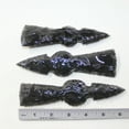 thumbnail image 4 of 3 Obsidian Ornamental Tomahawk Heads #6925  Ax Axe Hatchet, 4 of 4