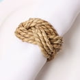 thumbnail image 6 of GadgetVLot 6Pcs New Natural Bamboo Straw Napkin Buckle Hemp Rope Napkin Ring, 6 of 15