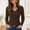 Coffee, variant on Women's V Neck Long Sleeve Sweater Fall Slim Fit Lightweight Base Layer Pullover Top, L
