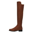 thumbnail image 4 of YDN Women Comfortable Pull On Over The Knee Flats Heels Boots Round Closed Toe Knee High Low Heels Winter Shoes Size 11 Brown, 4 of 4