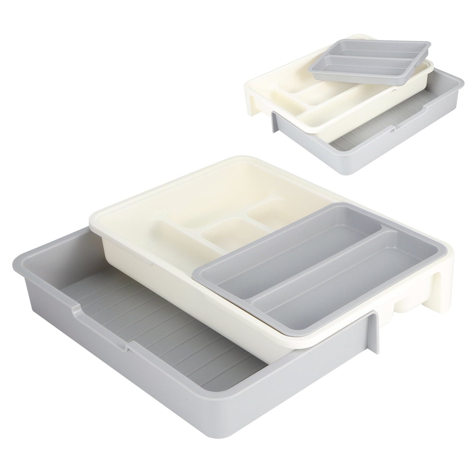 Khall Expandable Adjustable Cutlery Storage Tray Compartment Tidy