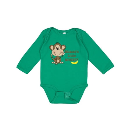

Inktastic Mommy s Little Monkey Gift Baby Boy or Baby Girl Long Sleeve Bodysuit
