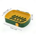 thumbnail image 4 of 1 Pc Wall Mounted Soap Dish Yellow Soap Dish for Bathroom for Kitchen 5.04"x3.66"x1.18", 4 of 6