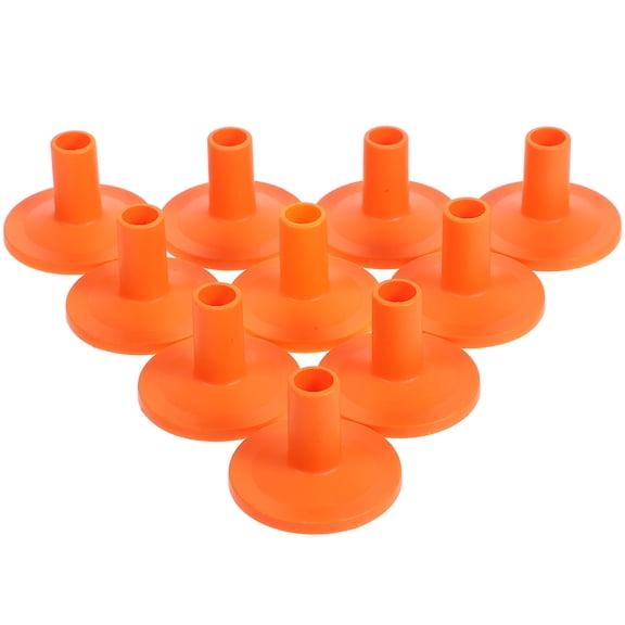 OULII 10Pcs Orange Drum Cymbal Sleeves Plastic Replacement Compatible with Boom and Heavy Duty Stands