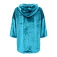 thumbnail image 5 of Oversized Sweatshirts for Women - 2026 Fall Winter Outfits Casual 3/4 Sleeve V Neck Comfort Hoodie Pullover, 5 of 5