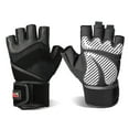 thumbnail image 3 of comerut 1 Pair Mumian Workout Gloves Skin-friendly Increase Friction Ergonomic Design Grip Power Pads Lifting Gloves for Training, 3 of 7