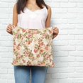 thumbnail image 2 of Pink Rose Fall Pillow Covers 24x24 Inch Decorative Throw Pillow Cover, Thanksgiving Vintage Pastoral Floral Sofa Pillowcases Accent Cushion Case Home Decor Bedroom Living Room, 2 of 6
