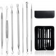 thumbnail image 1 of Stainless Steel Blackhead Remover Tool Kit, Whitehead Pimple Acne Blemish Comedone Extractor Set for Nose Face Skin, 1 of 10