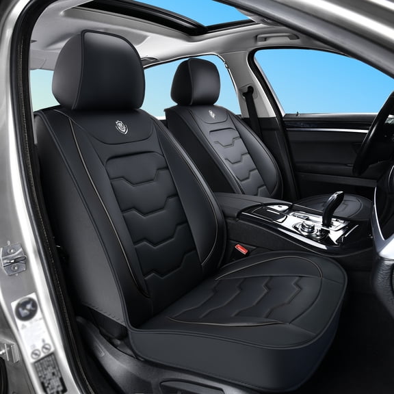 Car Seat Cover for Kia Forte 2021, Black Car Seat Covers, Waterproof Leather 5 Seats Full Set Non-slip Protect and Upgrade Seats, Pet Car Seat Covers