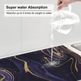 thumbnail image 6 of XMXY Dish Drying Mat for Kitchen Counter, Blue Gold Liquid Marble Absorbent Coffee Cup Dishes Rack Drainer Mats, 18x24 Inches, 6 of 9