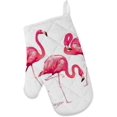 thumbnail image 2 of Dreamtimes Oven Mitts and Pot Holders with Chef Apron 3Pcs Set Tropical Bird Flamingos Non Slip Heat Resistant Gloves for Baking Cooking BBQ, 2 of 7