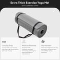 thumbnail image 3 of BalanceFrom GoCloud 71x24 Inches Extra Thick Yoga Mat 1-Inch High-Density Foam, Gray, 3 of 12