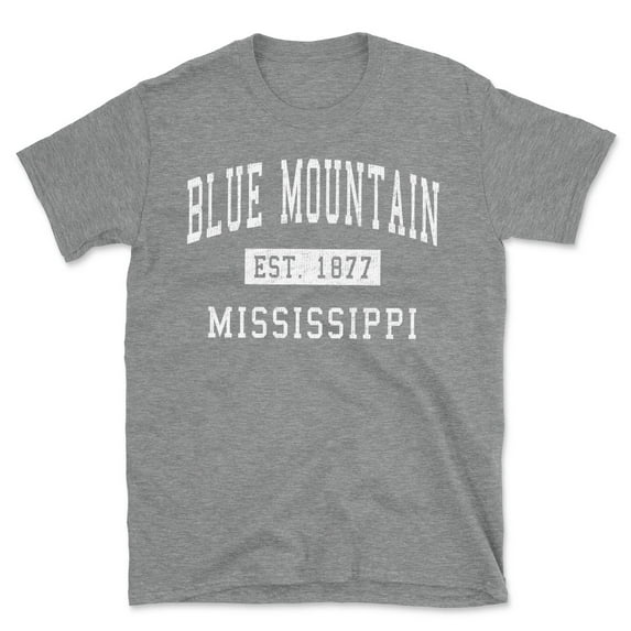 Blue Mountain Mississippi Classic Established Men's Cotton T-Shirt