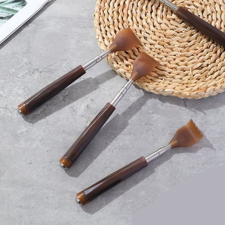 Wovte Extendable Back Scratcher For Men Women With Massage Ball Day Gifts For Mom Daughter Wife Stocking Stuffers For S Magnetic Therapy Premium Telescopic Ox Horn Back