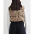 thumbnail image 2 of Women Cropped Puffer Vest Stand Collar Sleeveless Zip Up Padded Gilet Outerwear, 2 of 6