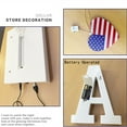 3Pack 4th of July Decorations,Red White and Blue Lights USA Letter Lamp
